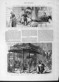 Original Old Antique Print 1877 Turkey House Long Russia Jordan Petersburg Neva