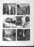 Original Old Antique Print 1877 Yosemite Valley California America Nevada Veil