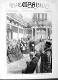 Old Antique Print 1877 Holy Thursday Maundy Charity Whitehall Royal Alms 19th