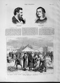 Original Old Antique Print 1877 Bagehot Chisolm Turkish Siers Seraskeriat 19th
