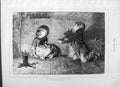 Original Old Antique Print 1877 Lawson Children Candlelight Christmas Victorian