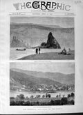 Old Antique Print 1877 Danube Babakay Baziach Orsova Servian Fortress War 19th