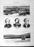 Old Antique Print 1877 War Irongate Danube Silistria Danube Cawley Duff 19th