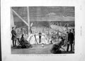 Original Old Antique Print 1877 Princess Wales Greece Royal Yacht Osborne Ship