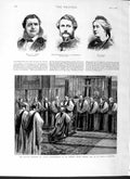 Old Antique Print 1877 Henry Crookshank Cobden Bishopric Truro Cathedral 19th