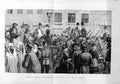 Original Old Antique Print 1877 Siers Street Scene Hunting Sport Horses 19th