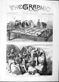 Old Antique Print 1877 War Turks Bashi-Bazouks Athens Mycenae Schliemann 19th