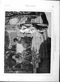 Original Old Antique Print 1877 Scene Garden Gethsemane Cuthbert Grosvenor Art