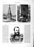 Original Old Antique Print 1877 Duke Nicholaievitch Lewes Crimea War Cleopatra