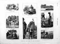 Original Old Antique Print 1877 Brittany France Quimper Castle Pontivy Clisson