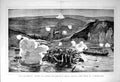 Original Old Antique Print 1877 Russian Siers War Danube Simnitza Sistova Boat 0