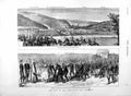Original Old Antique Print 1877 Burial Russian Army Danube Biela Siers War 19th