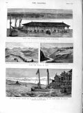 Original Old Antique Print 1877 Russian Siers Giurgevo Rustchuk Whaling Boat