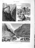 Original Old Antique Print 1877 Shipka Pass War Russian Siers Ambulance Lom