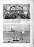 Old Antique Print 1877 Duke Edinburgh Ship Sultan Besika Bay Prince Cowes 19th