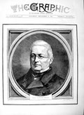 Original Old Antique Print 1877 Portrait Louis Adolphe Thiers Man Victorian