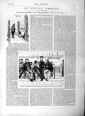 Original Old Antique Print 1877 Illustratio Story Celia'S Arbour Sailors Bench