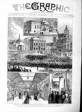 Old Antique Print 1877 Walker Art Gallery Liverpool Lord Derby Paintings 19th