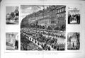 Old Antique Print 1877 Scene Funeral Thiers Paris France Italiens Chaise 19th