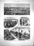 Old Antique Print 1877 Russian War Camp Gorny Studen Scotland Lanark Muir 19th