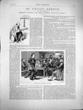 Original Old Antique Print 1877 Illustration Story Celia'S Arbour Wassielewski