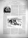 Old Antique Print 1877 Illustrations Story Celia'S Arbour Man Beach Sea 19th