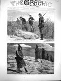 Original Old Antique Print 1877 Russian Siers Plevna Suleiman Pasha Shipka War