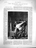 Old Antique Print 1877 Victor Hugo History Crume Monsieur Baze Men Fight 19th