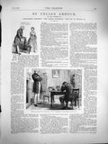 Original Old Antique Print 1877 Illustration Celia'S Arbour Tyrrell Herr Raumer