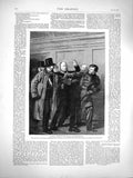 Original Old Antique Print 1877 Scene Dupin Man Seized Violence Prisoner 19th