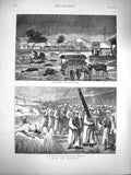 Original Old Antique Print 1877 Russian Infantry Imperial Guard Plevna Simnitza