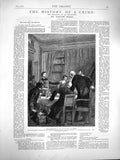 Original Old Antique Print 1877 Dissolution High Court Justice Men Victor Hugo