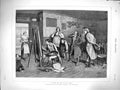 Original Old Antique Print 1877 Man Artist Painting Men Servant Lady Fine Art