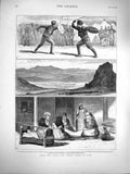 Original Old Antique Print 1877 Turkish Siers Ismail Pasha Asia Kurd Musin 19th