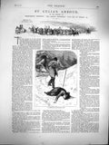 Old Antique Print 1877 Illustrations Story Celia'S Arbour Lady Dead Road 19th