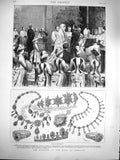 Original Old Antique Print 1877 Wedding Duke Norfolk Ceremony Oratory Brompton