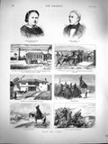 Original Old Antique Print 1877 Turkish Siers Rasgrad Silistria Tahiti Smirke