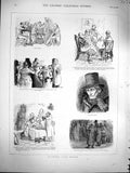 Original Old Antique Print 1877 Blisson Music Men Snuffbox Ephraim House 19th