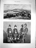 Old Antique Print 1878 British Ships Vourla Gulf Smyrna War Helmet Royal 19th