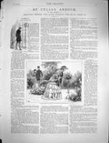 Original Old Antique Print 1878 Celia'S Arbour Illustration Story Lady Garden