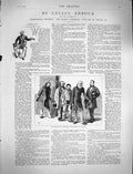 Old Antique Print 1878 Illustration Celia'S Arbour Men Wassielewski Story 19th