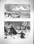 Original Old Antique Print 1878 Cleopatra'S Needle Dover Russian Siers Balkans