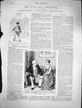 Original Old Antique Print 1878 Celia'S Arbour Illustration Story Man Woman