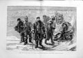 Original Old Antique Print 1878 War Correspondents River Danube Grant Villiers