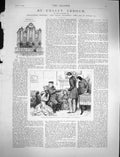 Original Old Antique Print 1878 Celia'S Arbour Illustration Story Leonard Sword