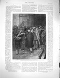 Original Old Antique Print 1878 Thiers Arrested Representatives Mazas Siers