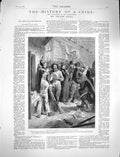Original Old Antique Print 1878 Ing Office L'Avenement Du Peuple Victor Hugo