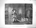 Original Old Antique Print 1878 Staniland Fine Art Little Girl Fan Blanket 19th