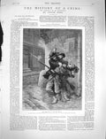 Original Old Antique Print 1878 Barricade Rue Meslay Sier Fighting Pierre 19th