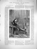 Original Old Antique Print 1878 Elysee Bonaparte Private Room Victor Hugo Story
